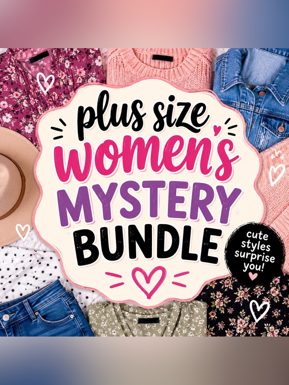 Mystery box of 3x plus size women’s clothing